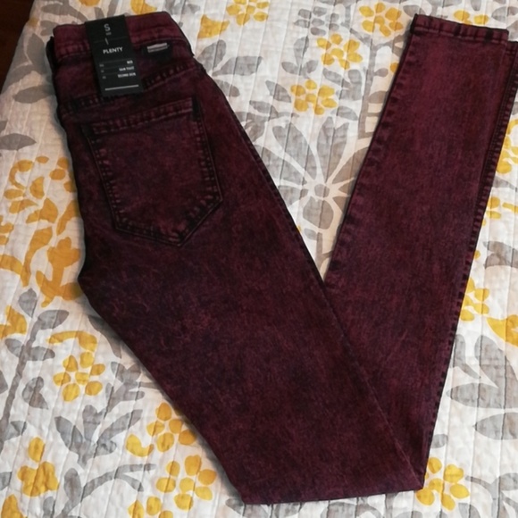 NWT Dr. Denim 'punk red' acid wash jeans - Picture 5 of 8
